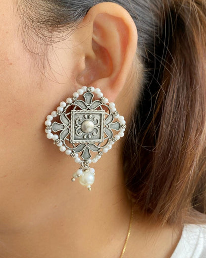 SILVERLOOKALIKE EARRINGS