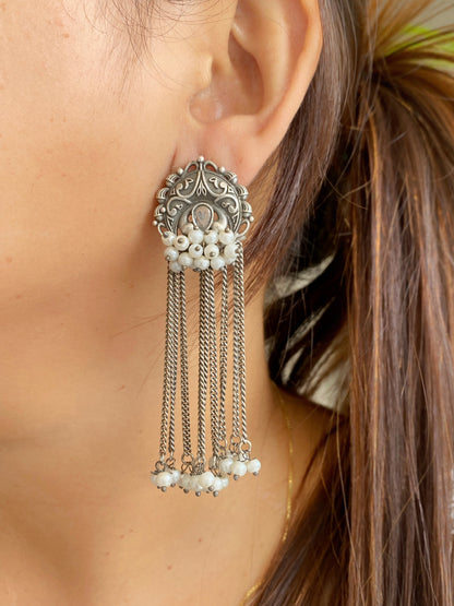 SILVERLOOKALIKE EARRINGS