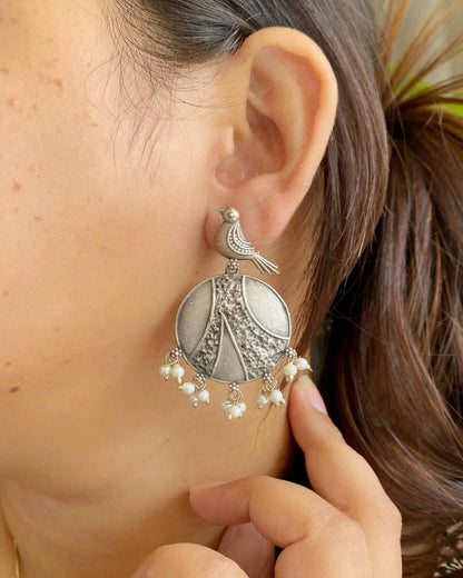 SILVERLOOKALIKE EARRINGS