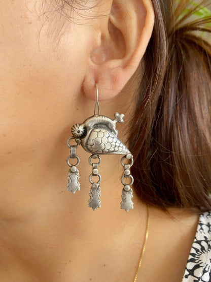 SILVERLOOKALIKE EARRINGS