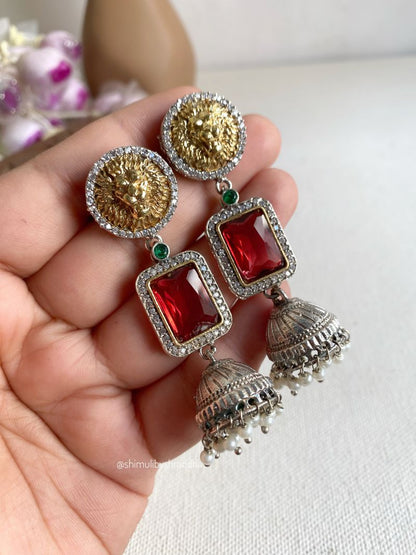 SUKRITI DUAL TONE STUD JHUMKA