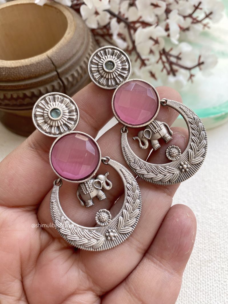 HASTHINI SILVERLOOKALIKE EARRINGS