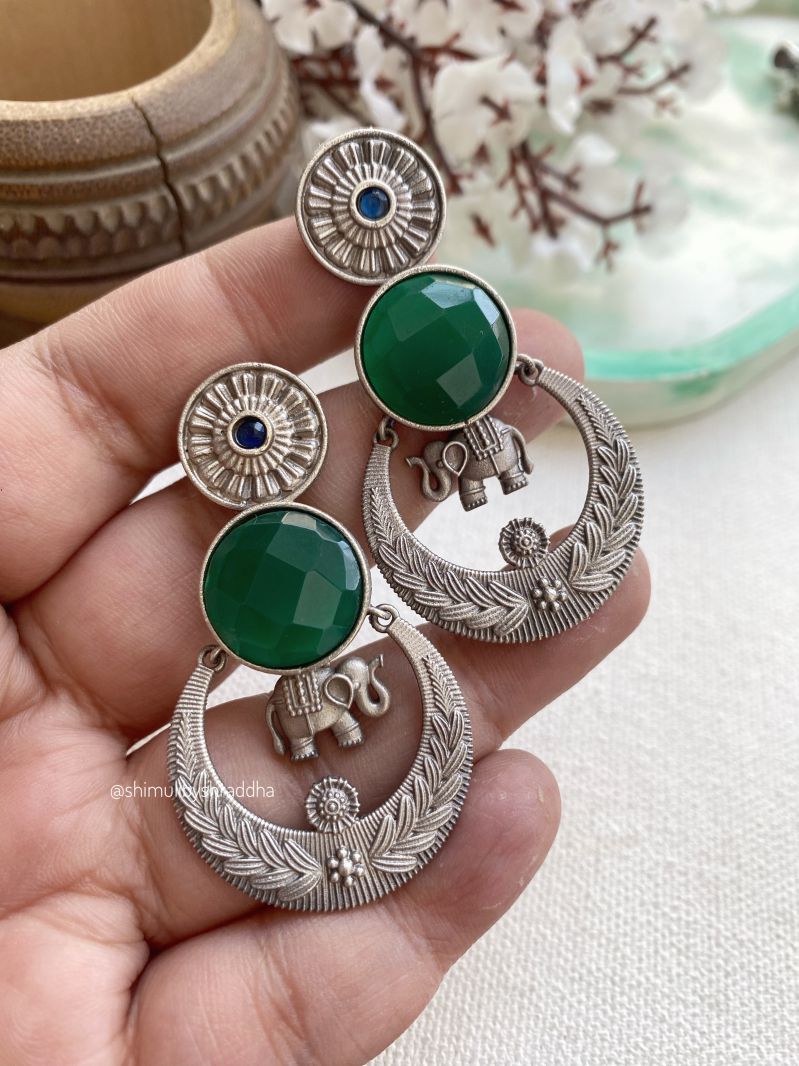 HASTHINI SILVERLOOKALIKE EARRINGS