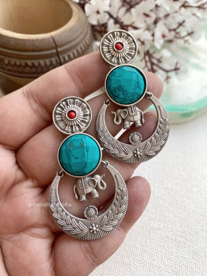 HASTHINI SILVERLOOKALIKE EARRINGS