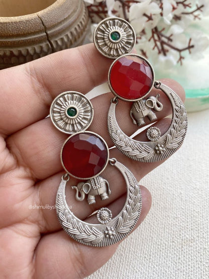 HASTHINI SILVERLOOKALIKE EARRINGS