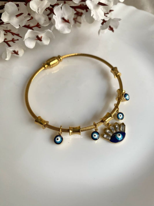 CAROLINE GOLDEN EVIL EYE BRACELET