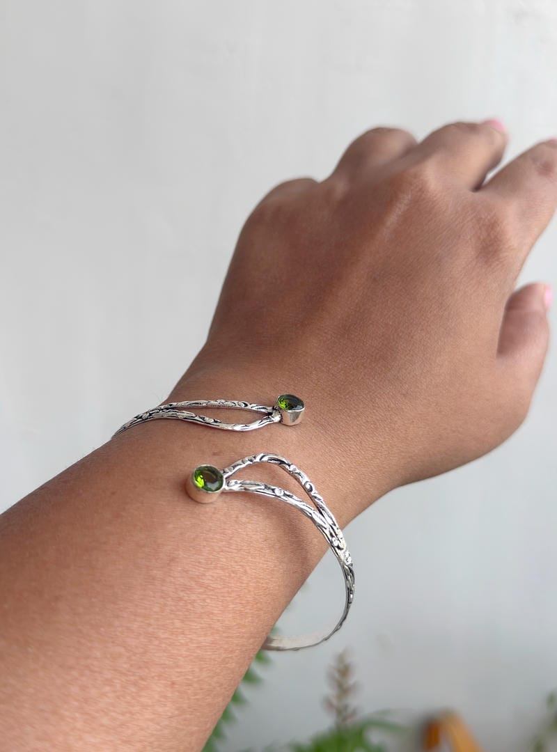 GERMAN SILVER STONE BRACELET