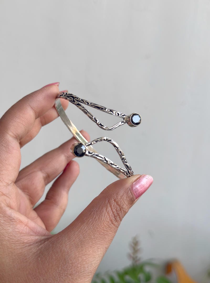 GERMAN SILVER STONE BRACELET