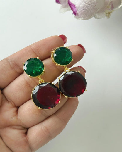 BRASS STONE DANGLERS