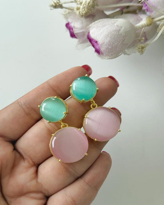 BRASS STONE DANGLERS