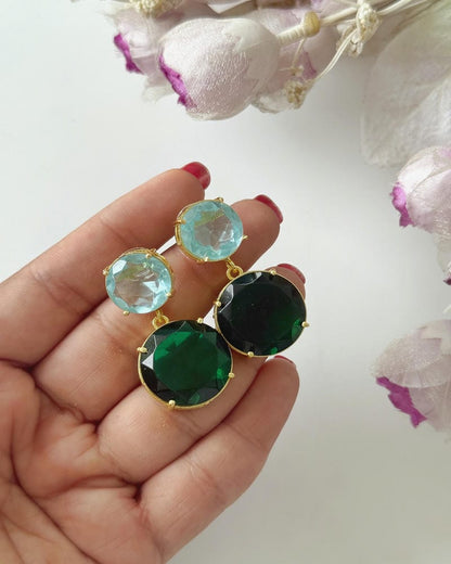 BRASS STONE DANGLERS