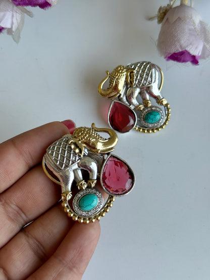 GAMINI DUAL TONE EARRINGS