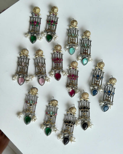JIGNA DUAL TONE EARRINGS